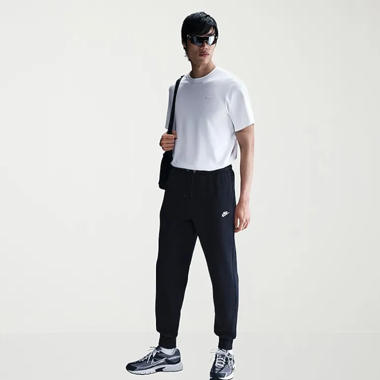 Nike Mens Cuffed Mid Rise Regular Fit Fleece Active Jogger Pant