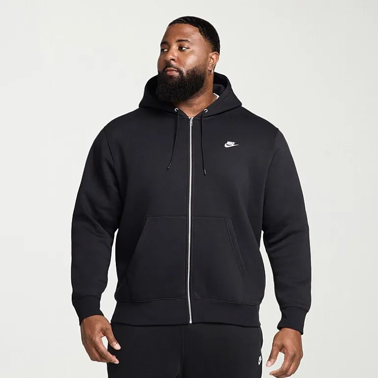 Nike Mens Long Sleeve Fleece Zipper Active Big and Tall Hoodie