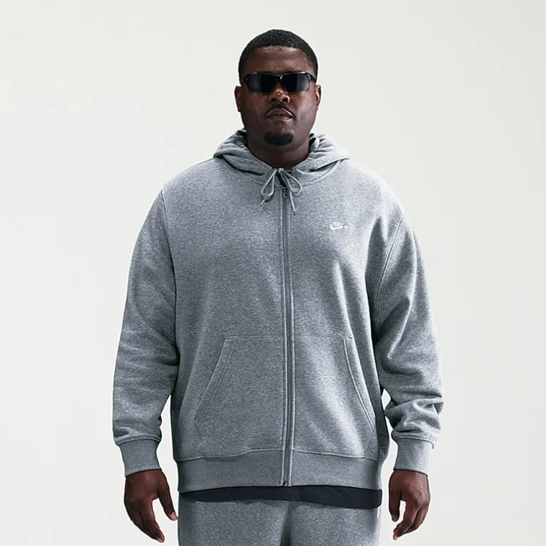 Nike Mens Long Sleeve Fleece Zipper Active Big and Tall Hoodie