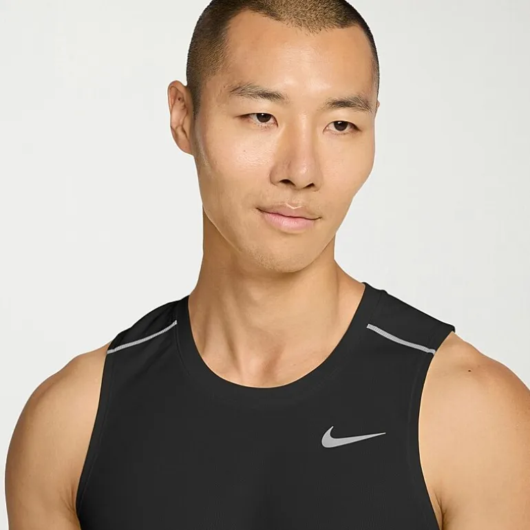 Nike Miler Uv Dri Fit Mens Crew Neck Sleeveless Active Tank Top