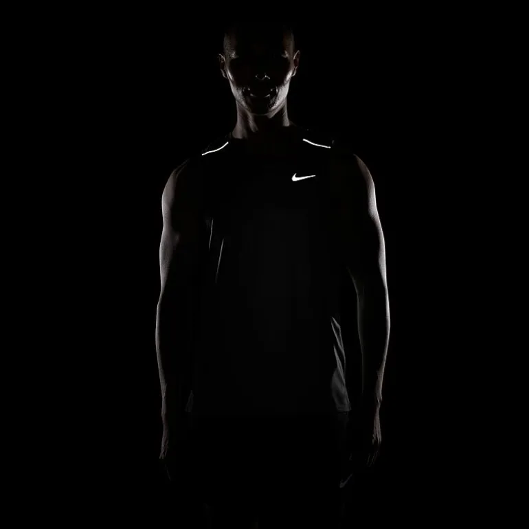 Nike Miler Uv Dri Fit Mens Crew Neck Sleeveless Active Tank Top