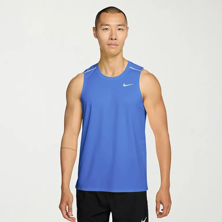 Nike Miler Uv Dri Fit Mens Crew Neck Sleeveless Active Tank Top