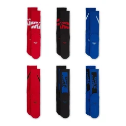 Nike Unisex 6 Pair Crew Socks