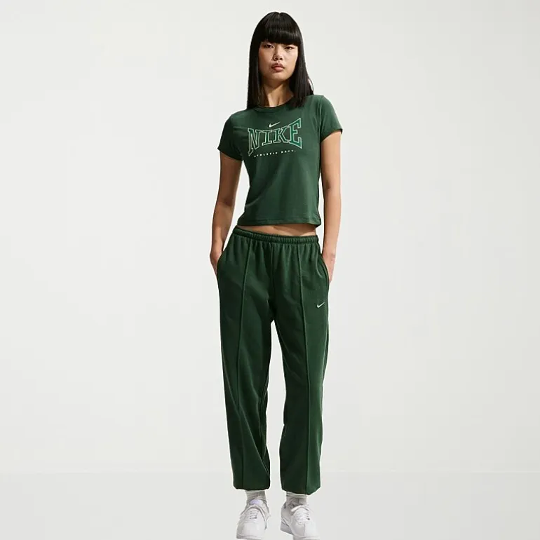 Nike Womens Drawstring Waist Lightweight Cinched Mid Rise Loose Fit Active Jogger Pant