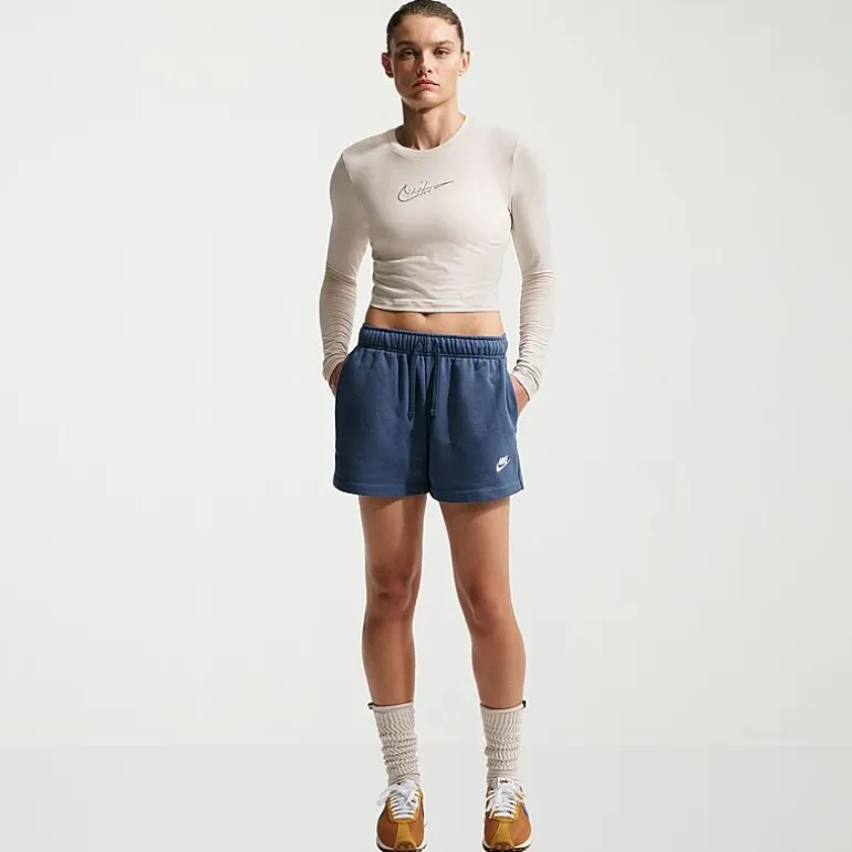 Nike Womens Mid Rise Drawstring Waist Active Pull-On Short