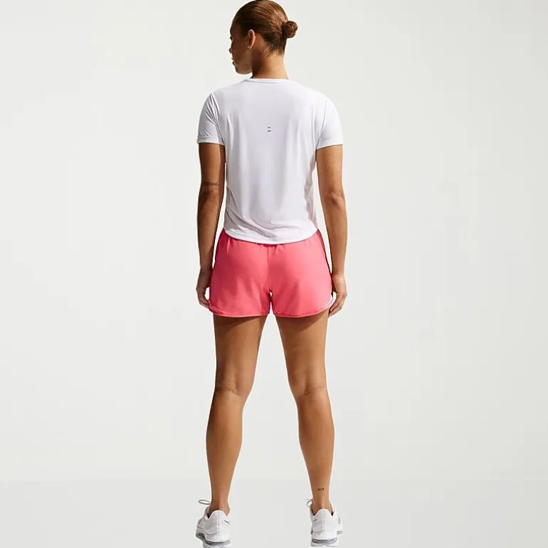 Nike Womens 3" Mid Rise Moisture Wicking Drawstring Waist Quick Dry Running Short