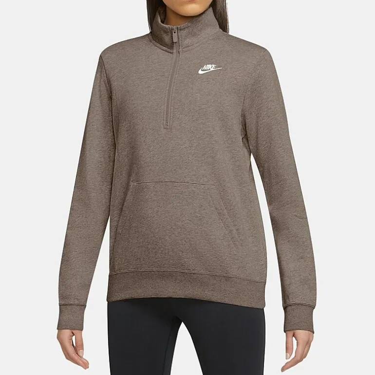 Nike Womens Mock Neck Long Sleeve Active Quarter-Zip Pullover