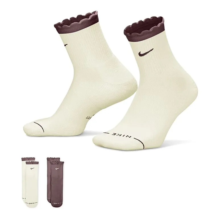 Nike Womens 2 Pair Crew Socks