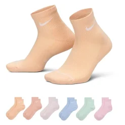 Nike Womens 6 Pair Quarter Ankle Socks