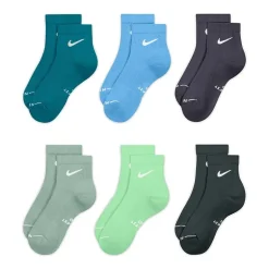 Nike Womens 6 Pair Quarter Ankle Socks