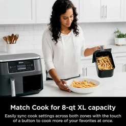 Ninja Foodi 6-in-1 8 Quart 2-Basket Air Fryer with DualZone Technology