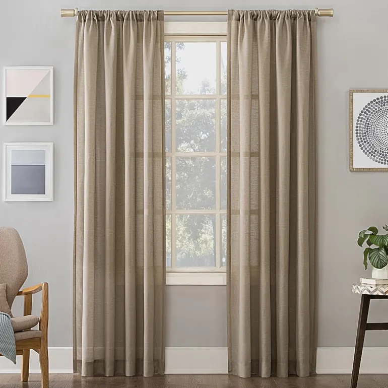 No 918 Amalfi Rod Pocket Sheer Single Curtain Panel