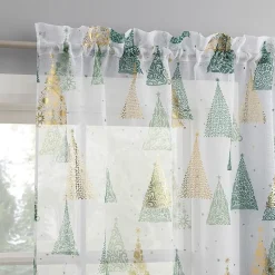 No 918 Balsam Rod Pocket Embellished Sheer Single Curtain Panel