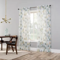 No 918 Balsam Rod Pocket Embellished Sheer Single Curtain Panel