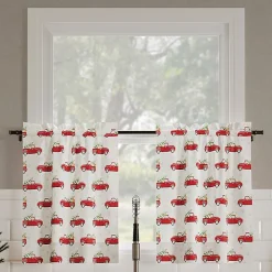 No 918 Christmas Truck Rod Pocket Tailored Valance