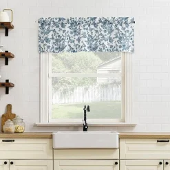 No 918 Elara Tonal Botanical 2-pc. Rod Pocket Window Tier