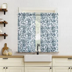 No 918 Elara Tonal Botanical 2-pc. Rod Pocket Window Tier