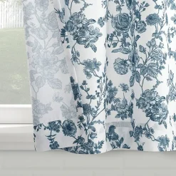 No 918 Elara Tonal Botanical 2-pc. Rod Pocket Window Tier
