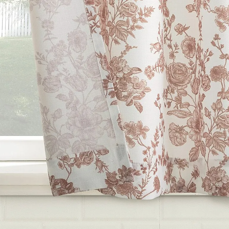 No 918 Elara Tonal Botanical 2-pc. Rod Pocket Window Tier