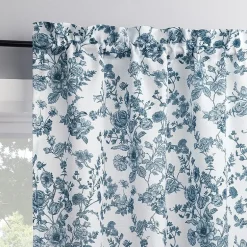 No 918 Elara Tonal Botanical 2-pc. Rod Pocket Window Tier