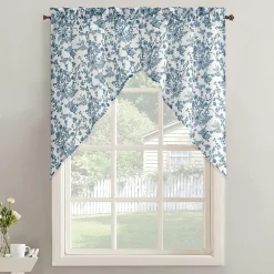No 918 Elara Tonal Botanical 2-pc. Rod Pocket Window Tier