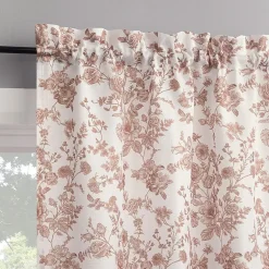 No 918 Elara Tonal Botanical 2-pc. Rod Pocket Window Tier