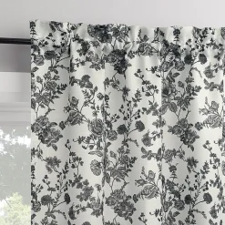 No 918 Elara Tonal Botanical 2-pc. Rod Pocket Window Tier
