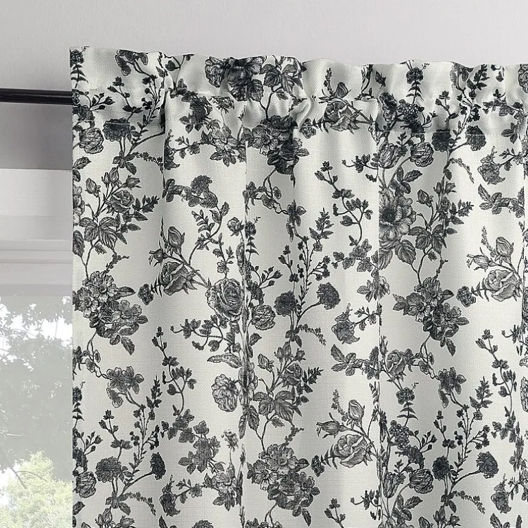 No 918 Elara Tonal Botanical 2-pc. Rod Pocket Window Tier