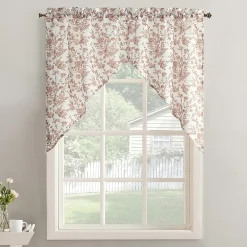 No 918 Elara Tonal Botanical 2-pc. Rod Pocket Window Tier