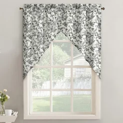 No 918 Elara Tonal Botanical 2-pc. Rod Pocket Window Tier
