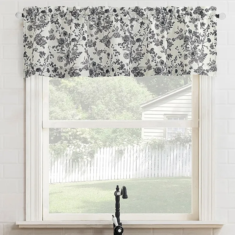 No 918 Elara Tonal Botanical Rod Pocket Tailored Valance