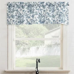 No 918 Elara Tonal Botanical Rod Pocket Tailored Valance