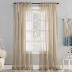 No 918 Emily Rod Pocket Sheer Single Curtain Panel