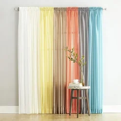 No 918 Emily Rod Pocket Sheer Single Curtain Panel