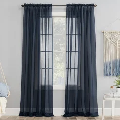No 918 Emily Rod Pocket Sheer Single Curtain Panel