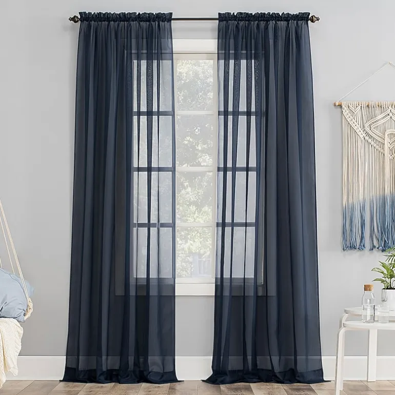 No 918 Emily Rod Pocket Sheer Single Curtain Panel