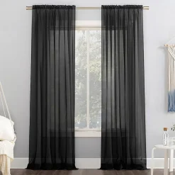 No 918 Emily Rod Pocket Sheer Single Curtain Panel