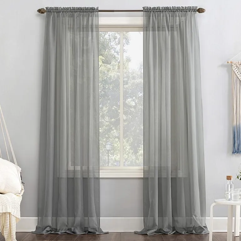 No 918 Emily Rod Pocket Sheer Single Curtain Panel