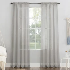 No 918 Emily Rod Pocket Sheer Single Curtain Panel