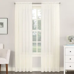 No 918 Emily Rod Pocket Sheer Single Curtain Panel