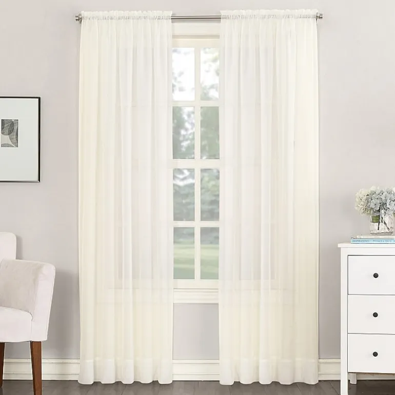 No 918 Emily Rod Pocket Sheer Single Curtain Panel