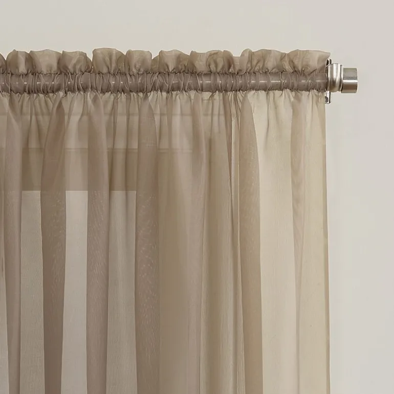 No 918 Emily Rod Pocket Sheer Single Curtain Panel