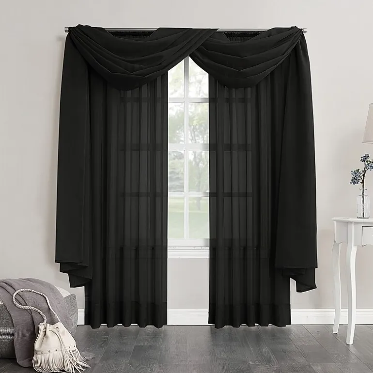 No 918 Emily Rod Pocket Sheer Single Curtain Panel