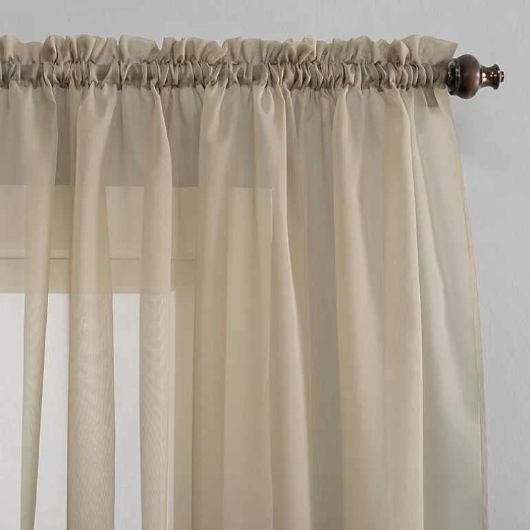 No 918 Emily Rod Pocket Sheer Single Curtain Panel