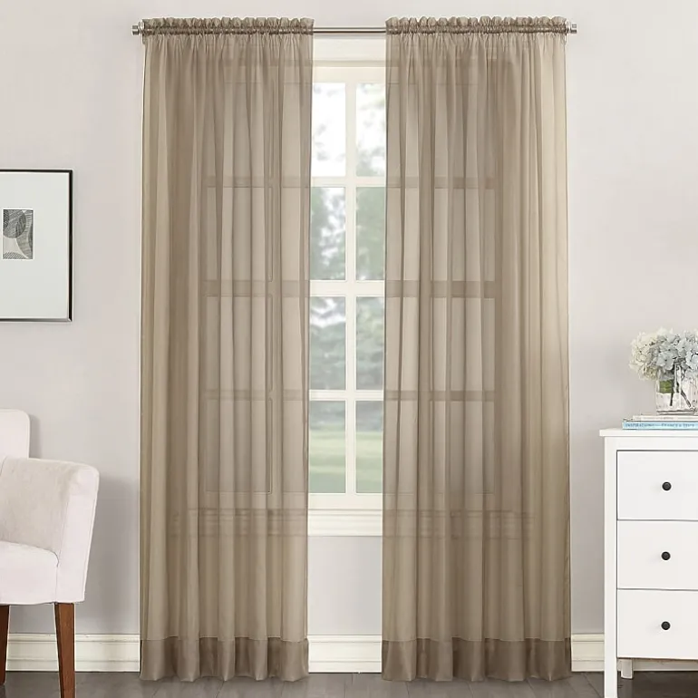 No 918 Emily Rod Pocket Sheer Single Curtain Panel