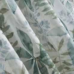 No 918 Fiona Foliage Print Crushed Voile Rod Pocket Light-Filtering Single Curtain Panel