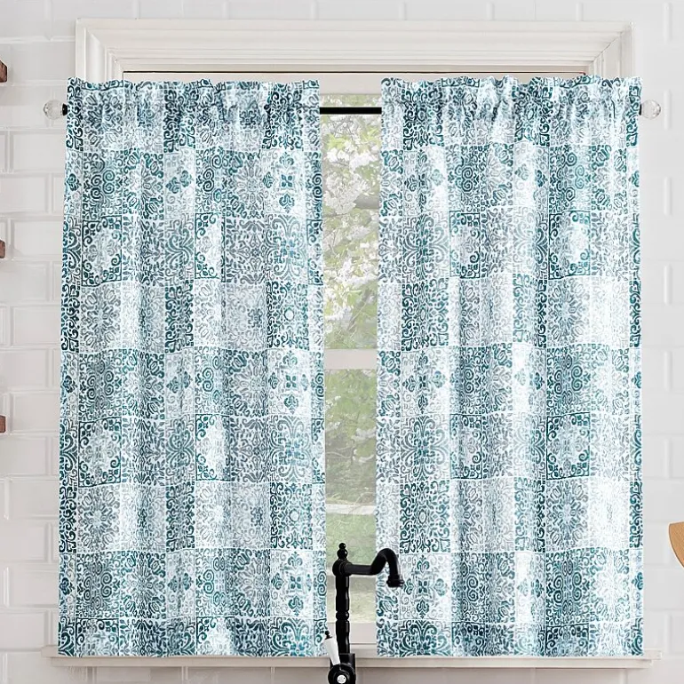 No 918 Genoa Mosaic 2-pc. Rod Pocket Window Tier