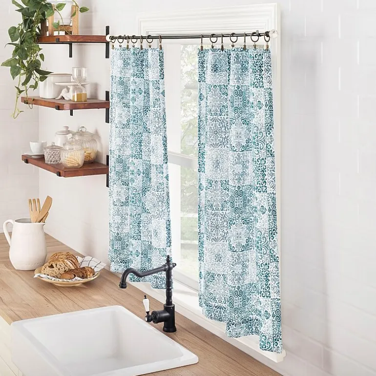 No 918 Genoa Mosaic 2-pc. Rod Pocket Window Tier