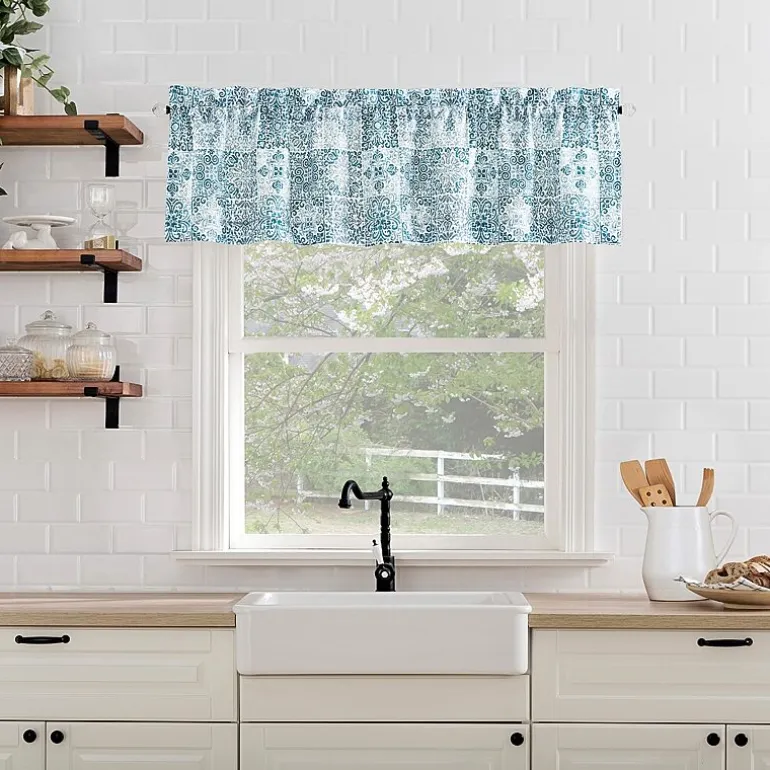 No 918 Genoa Mosaic 2-pc. Rod Pocket Window Tier