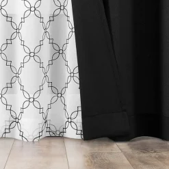No 918 Harmon Embroidered Grommet Top Light-Filtering Set of 4 Curtain Panel